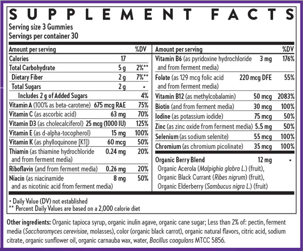 New Chapter Women's 50+ Multivitamin Ingredients