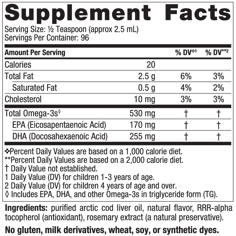 Nordic Naturals Children's DHA Liquid  (Nordic Naturals DHA Junior Liquid) Ingredients