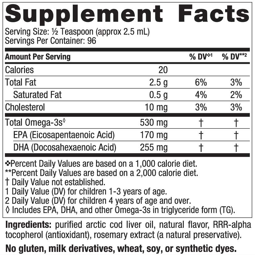 Nordic Naturals Children's DHA Liquid (Nordic Naturals DHA Junior Liquid) Ingredients
