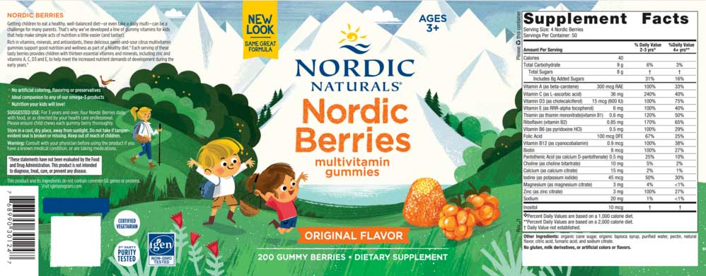 Nordic Naturals Nordic Berries Label