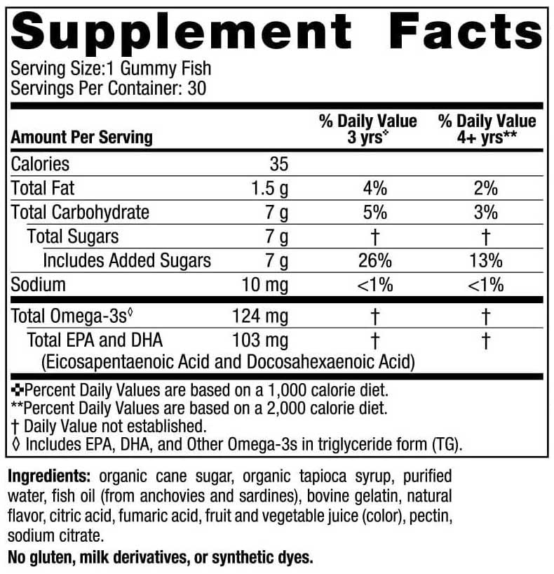 Nordic Naturals Nordic Omega-3 Gummy Fish Ingredients