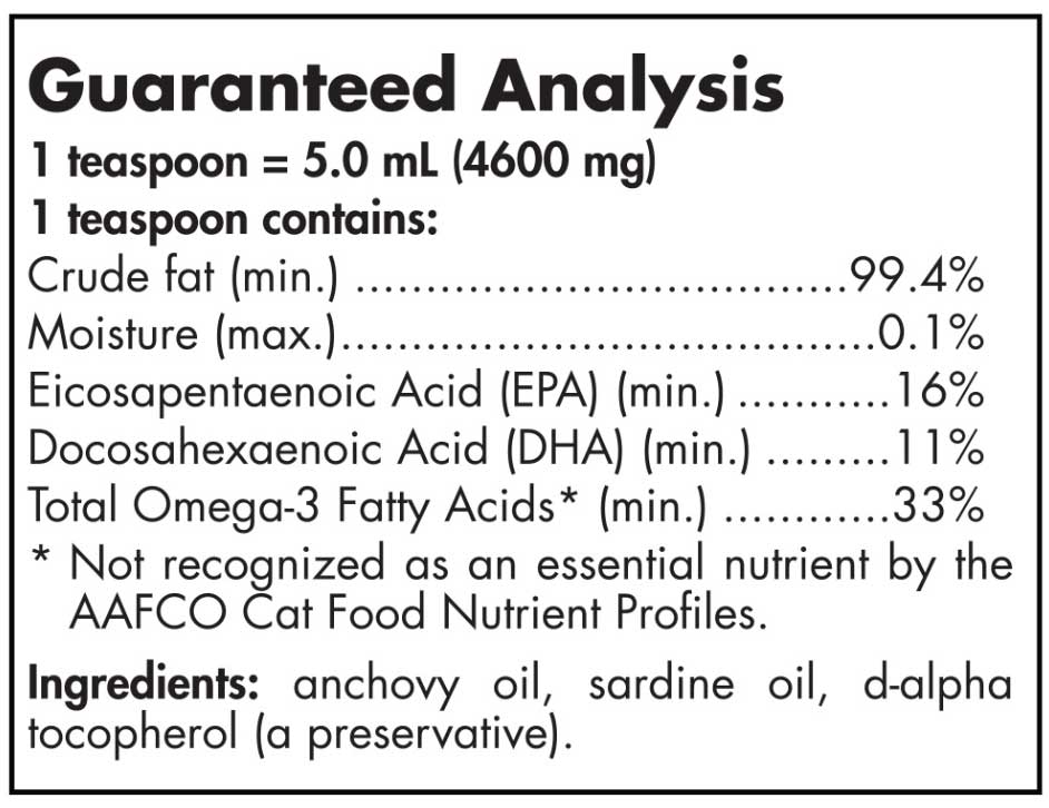 Nordic Naturals Omega-3 Cat Ingredients