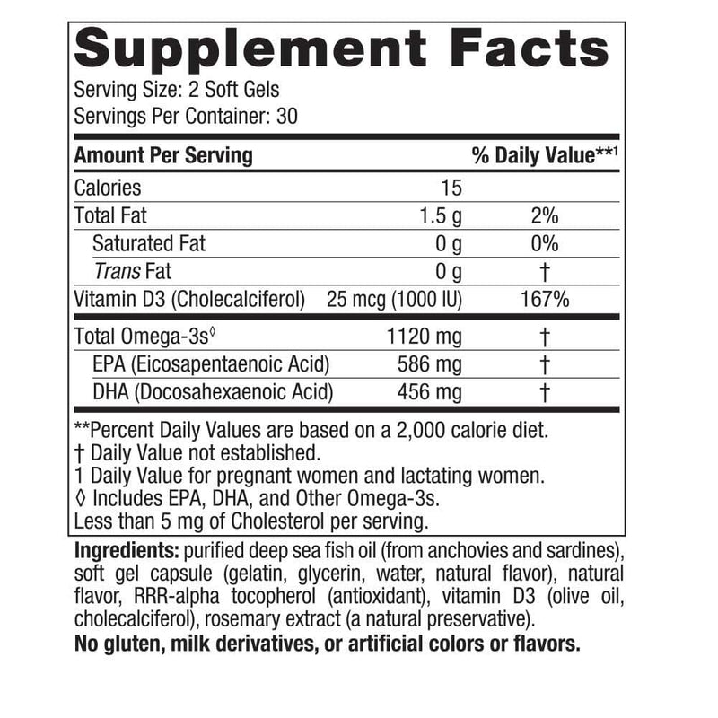 Nordic Naturals Postnatal Omega-3 Ingredients
