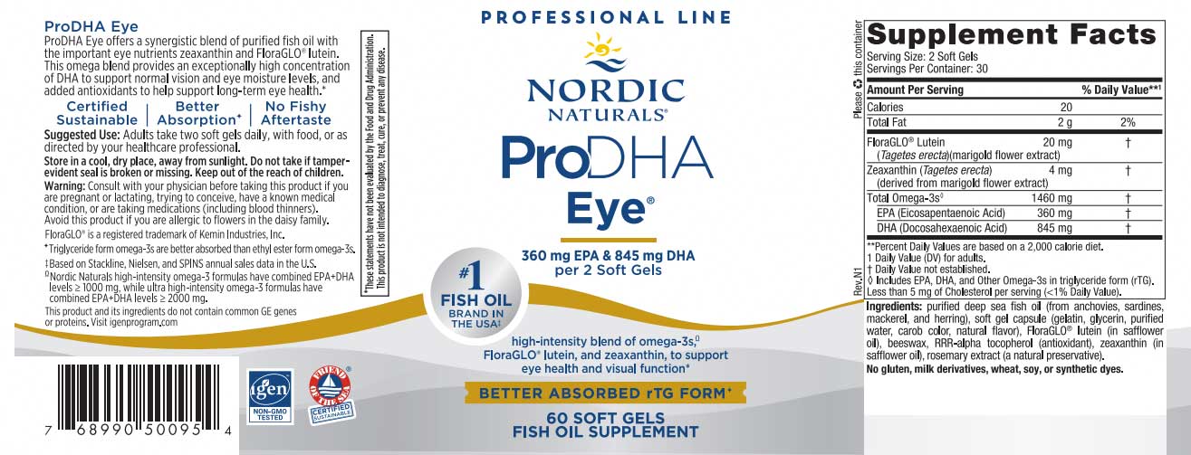 Nordic Naturals ProDHA Eye Label