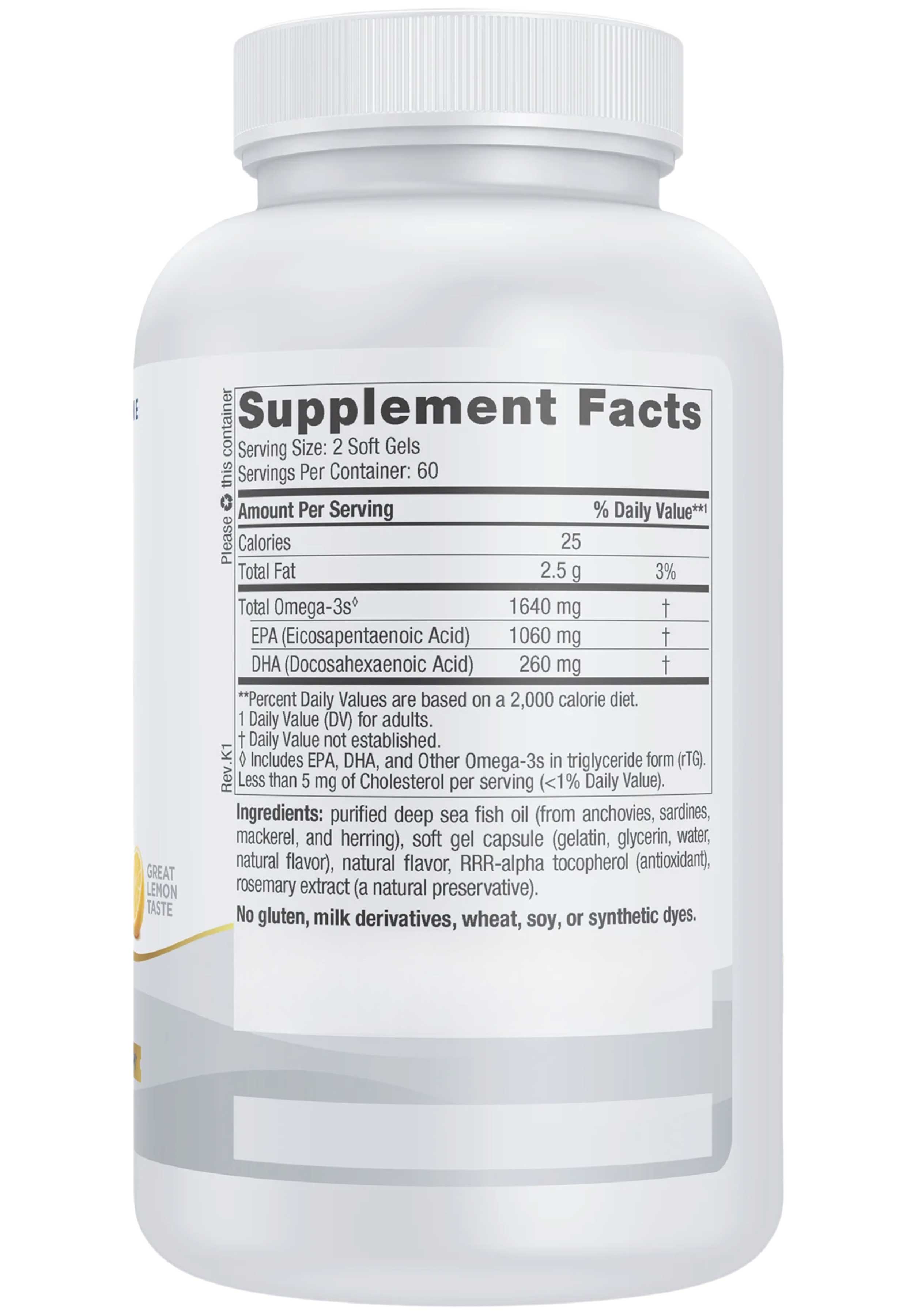 Nordic Naturals ProEPA Xtra Ingredients