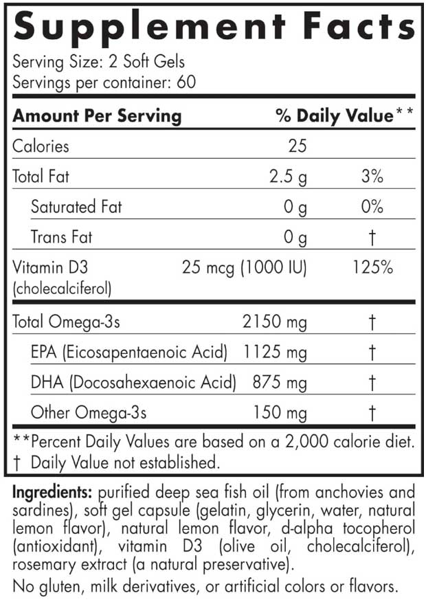 Nordic Naturals ProOmega 2000-D Ingredients