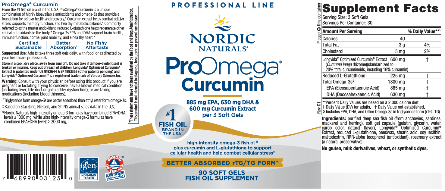 Nordic Naturals ProOmega Curcumin (Formerly ProOmega CRP) Label