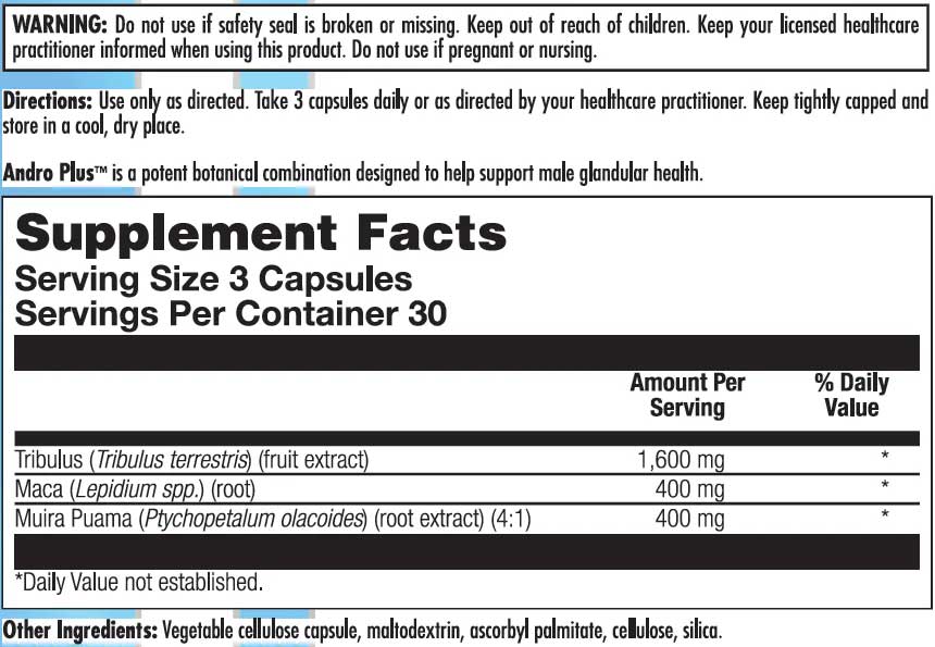 Nutra BioGenesis Andro Plus Ingredients