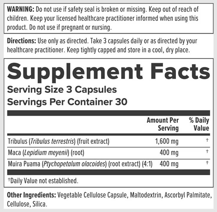 Nutra BioGenesis Andro Plus Ingredients