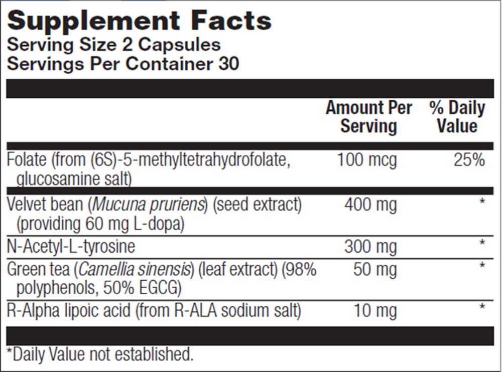 Nutra BioGenesis Dopa Factors Ingredients