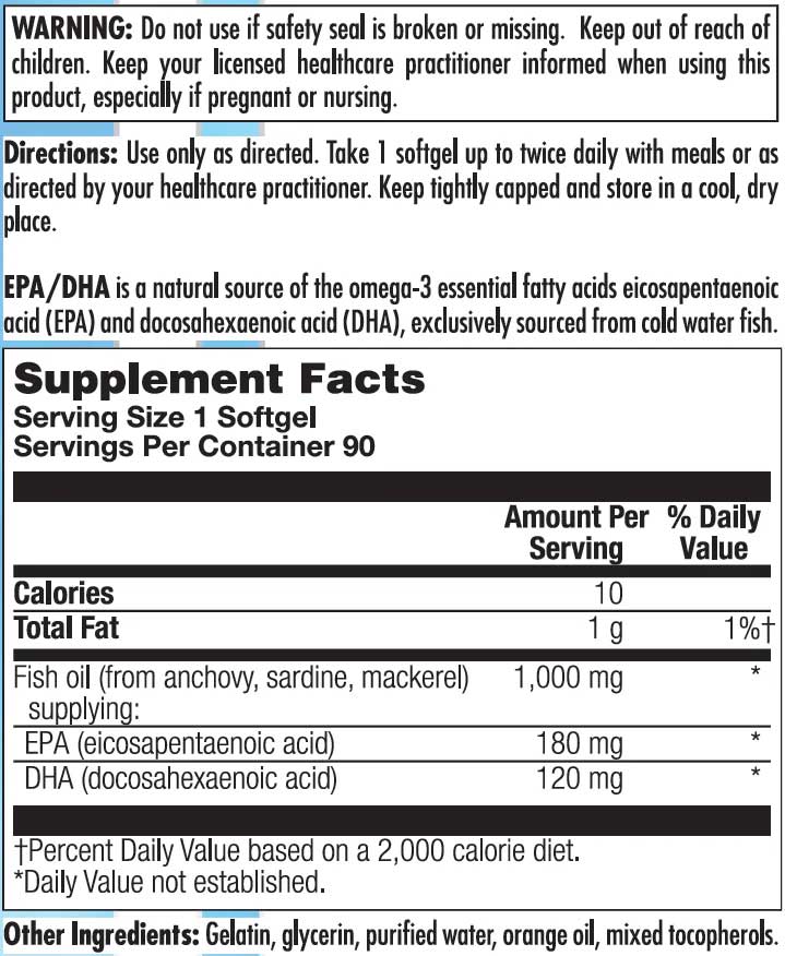 Nutra BioGenesis EPA/DHA Ingredients
