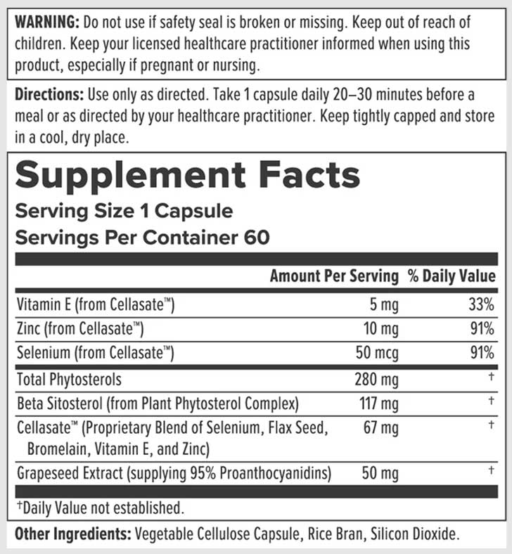 Nutra BioGenesis Sterol 117 Ingredients