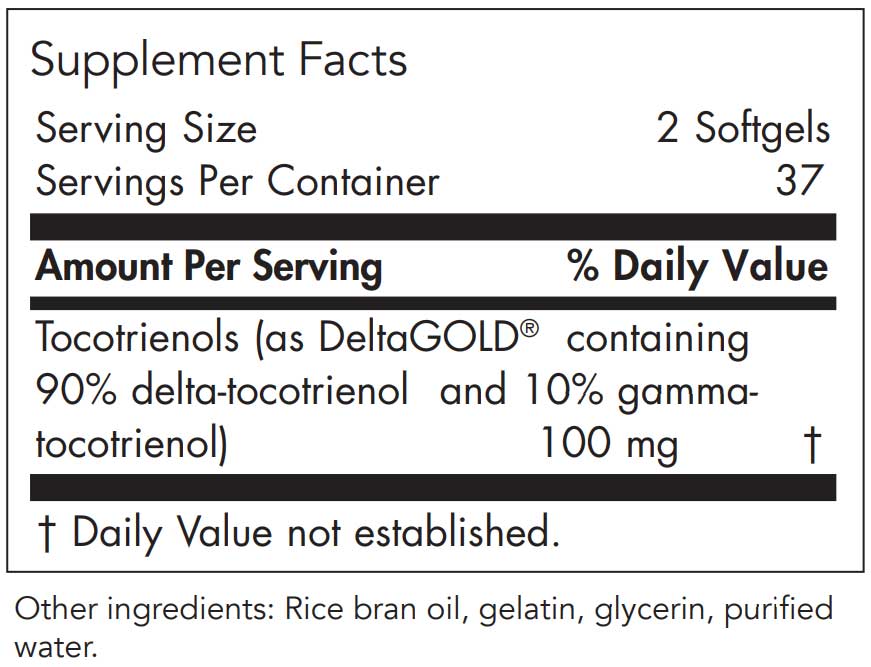 Nutricology Delta-Fraction Tocotrienols Ingredients