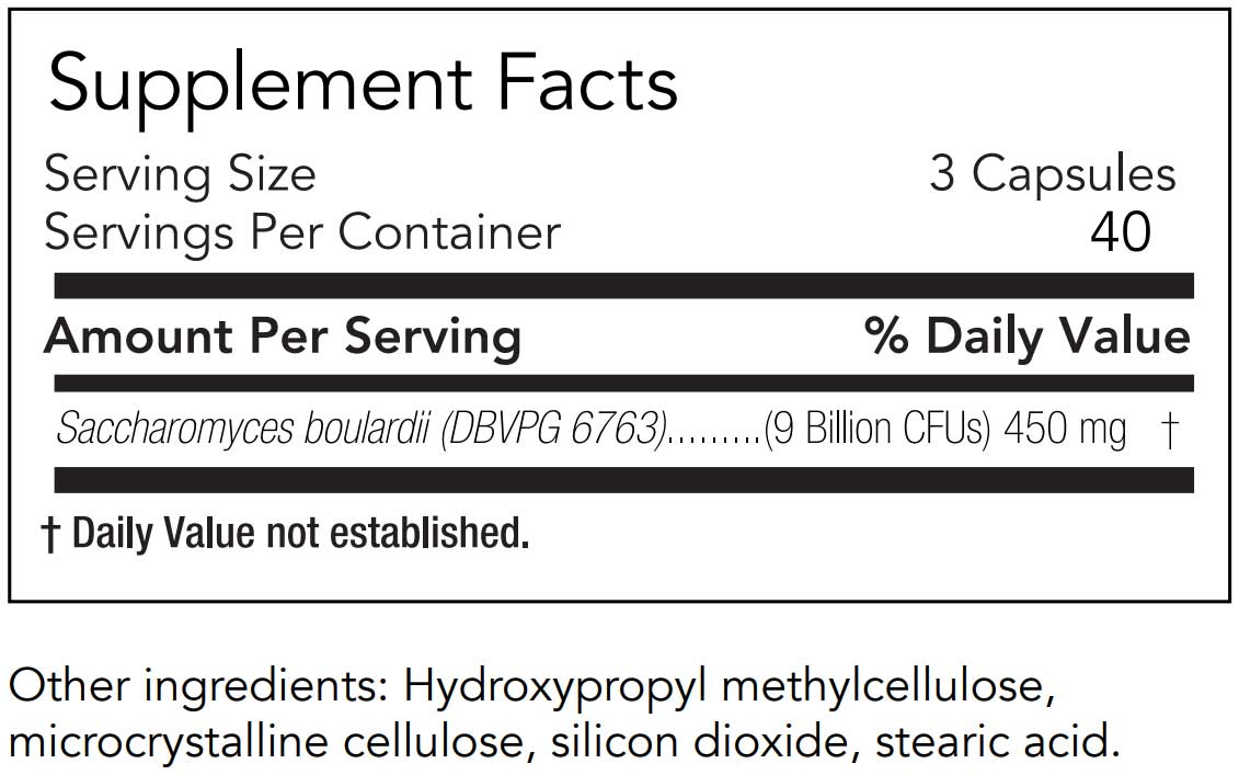 Nutricology Restore-Biotic® Saccharomyces Boulardii Ingredients