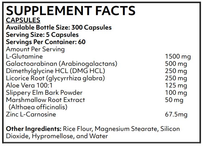 Nutritional Frontiers GI Complete Capsules Ingredients