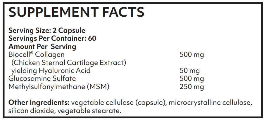 Nutritional Frontiers HA Plus Ingredients