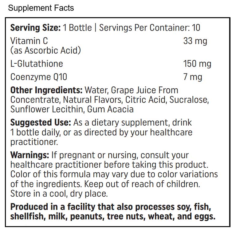Nutritional Frontiers Liposomal Glutathione Ingredients