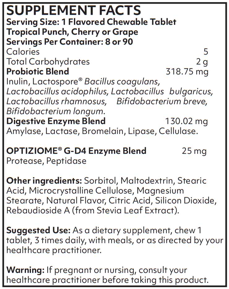 Nutritional Frontiers Probzyme Tropical Punch Ingredients