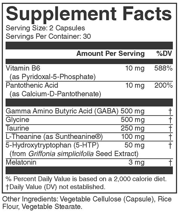 Nutritional Frontiers Sleep Time Ingredients