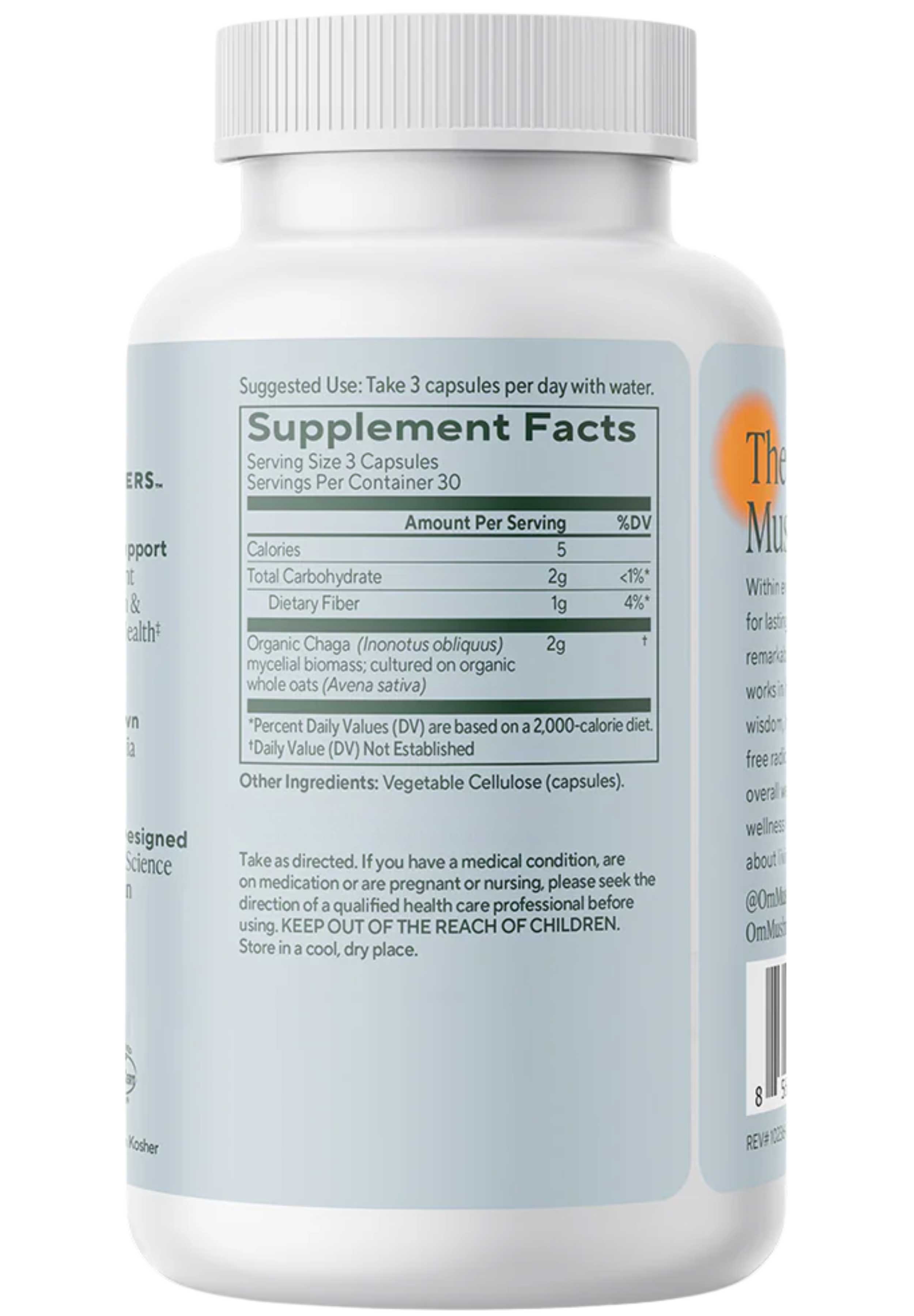 Om Mushroom Superfood Chaga Capsules Ingredients