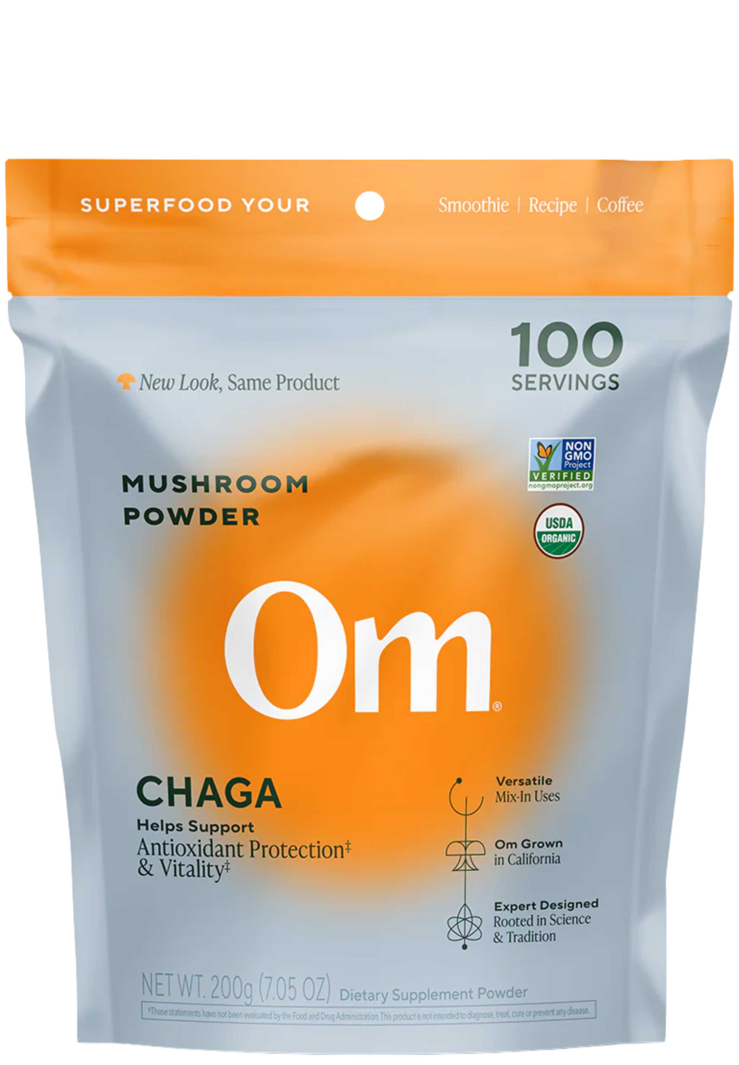 Om Mushroom Superfood Chaga Powder