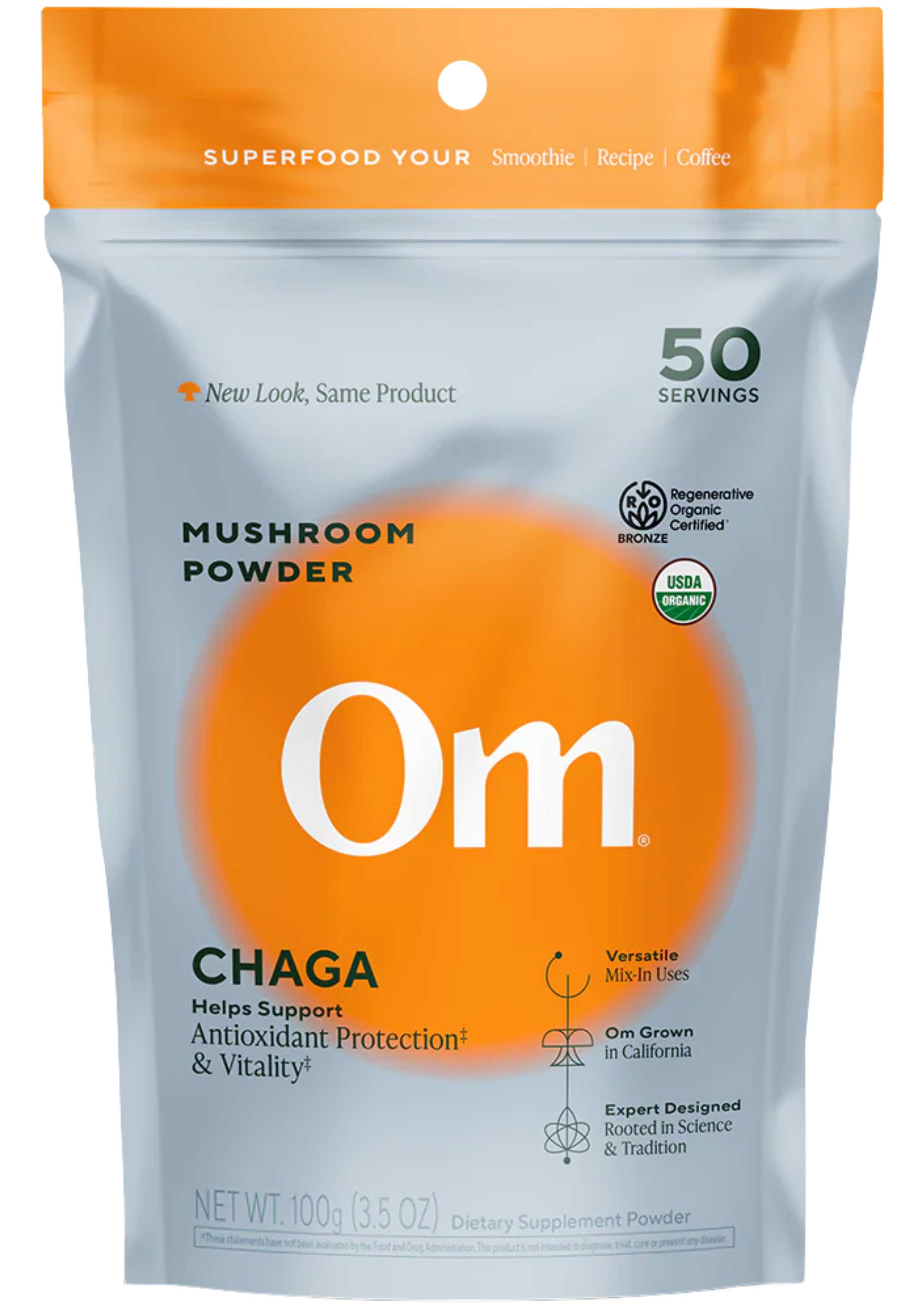 Om Mushroom Superfood Chaga Powder
