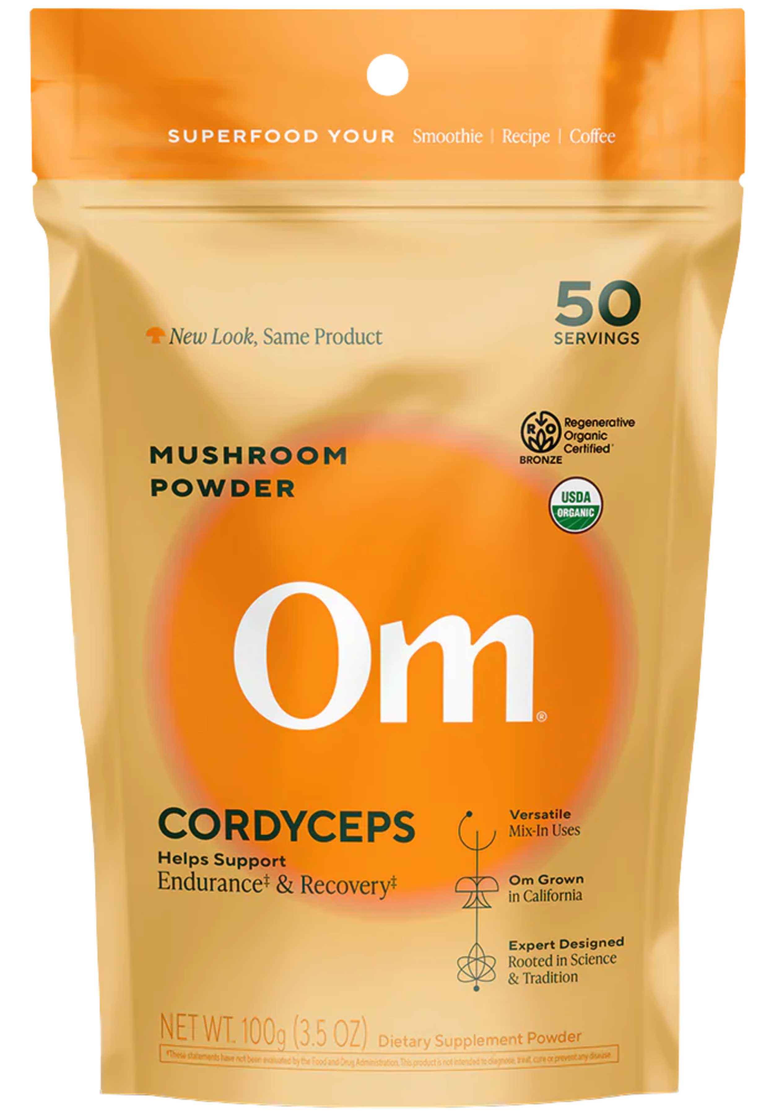 Om Mushroom Superfood Cordyceps Militaris Powder