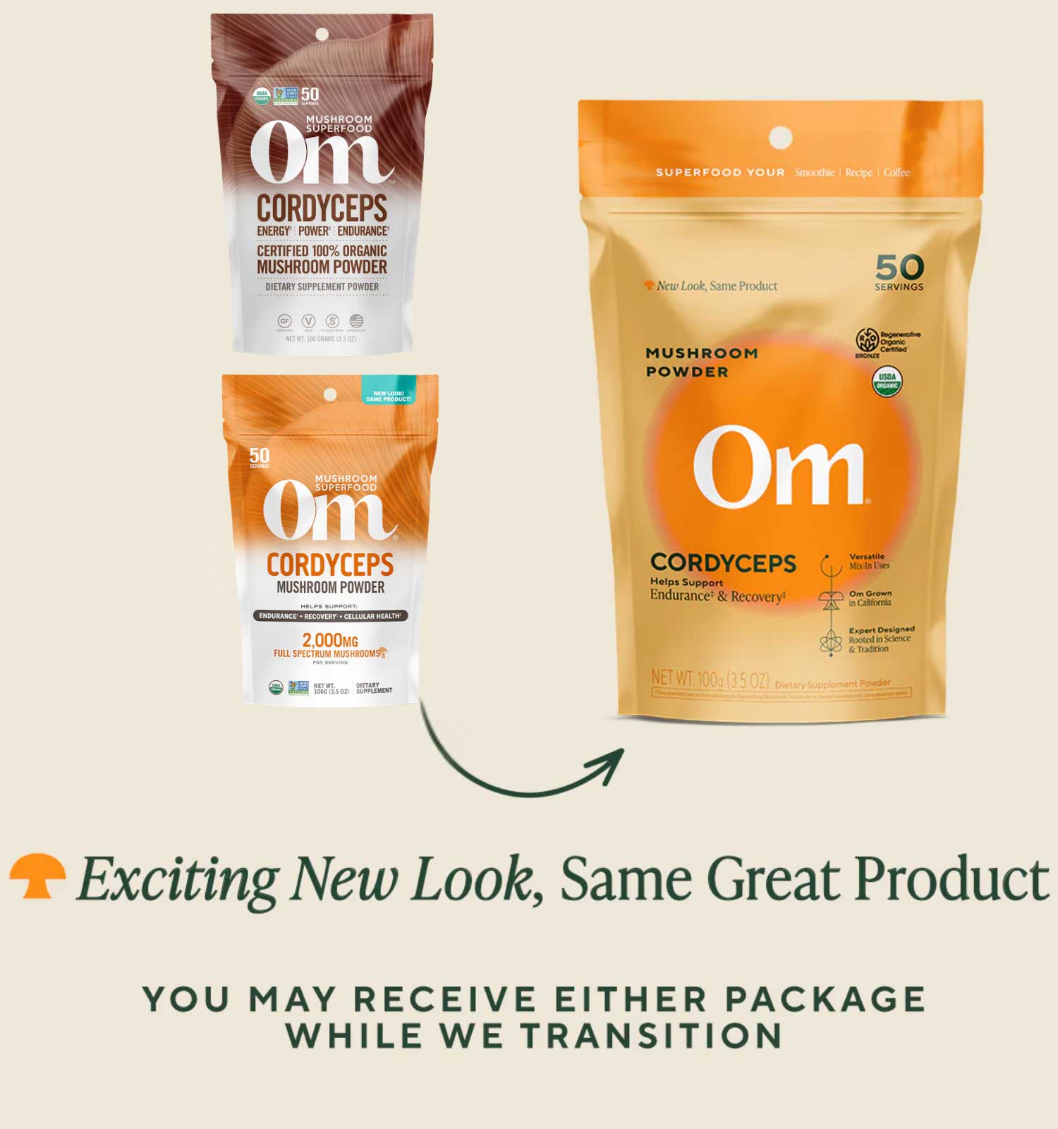 Om Mushroom Superfood Cordyceps Militaris Powder New Look