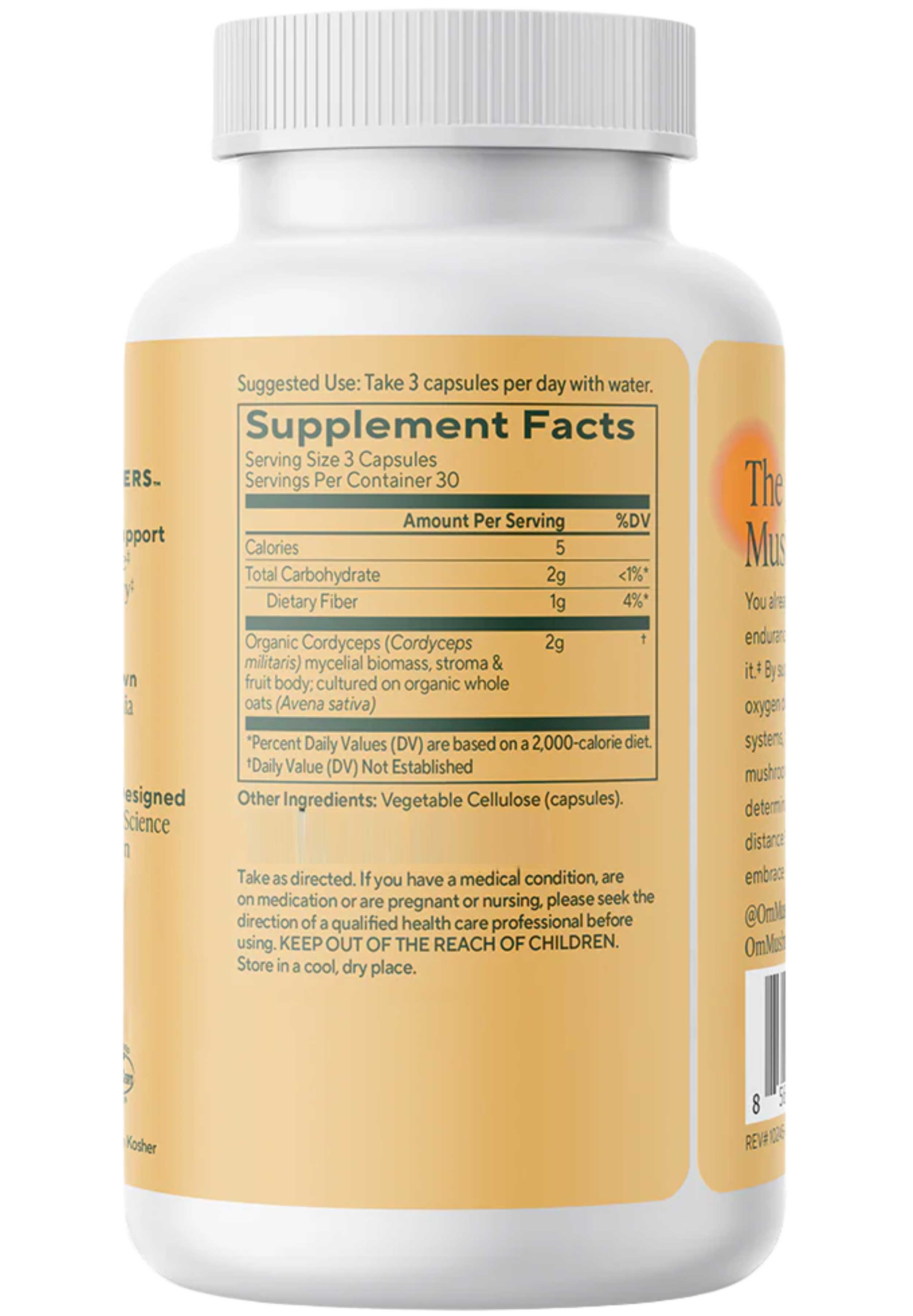 Om Mushroom Superfood Cordyceps Ingredients