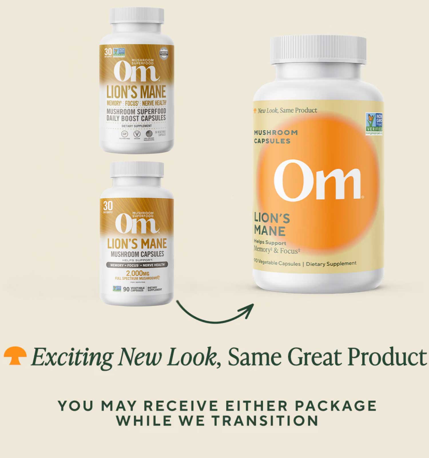 Om Mushroom Superfood Lion's Mane New Look