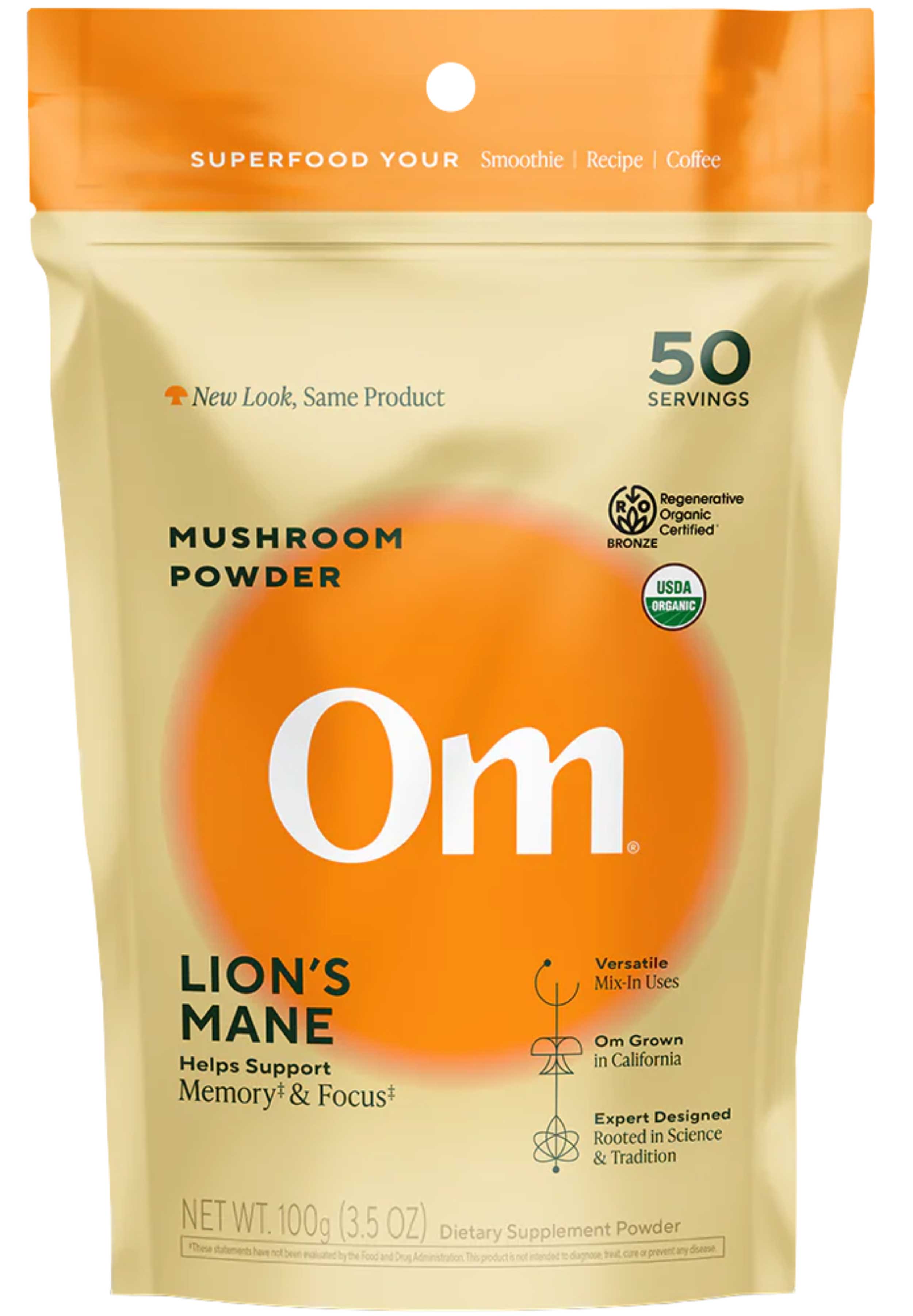 Om Mushroom Superfood Lion's Mane Powder