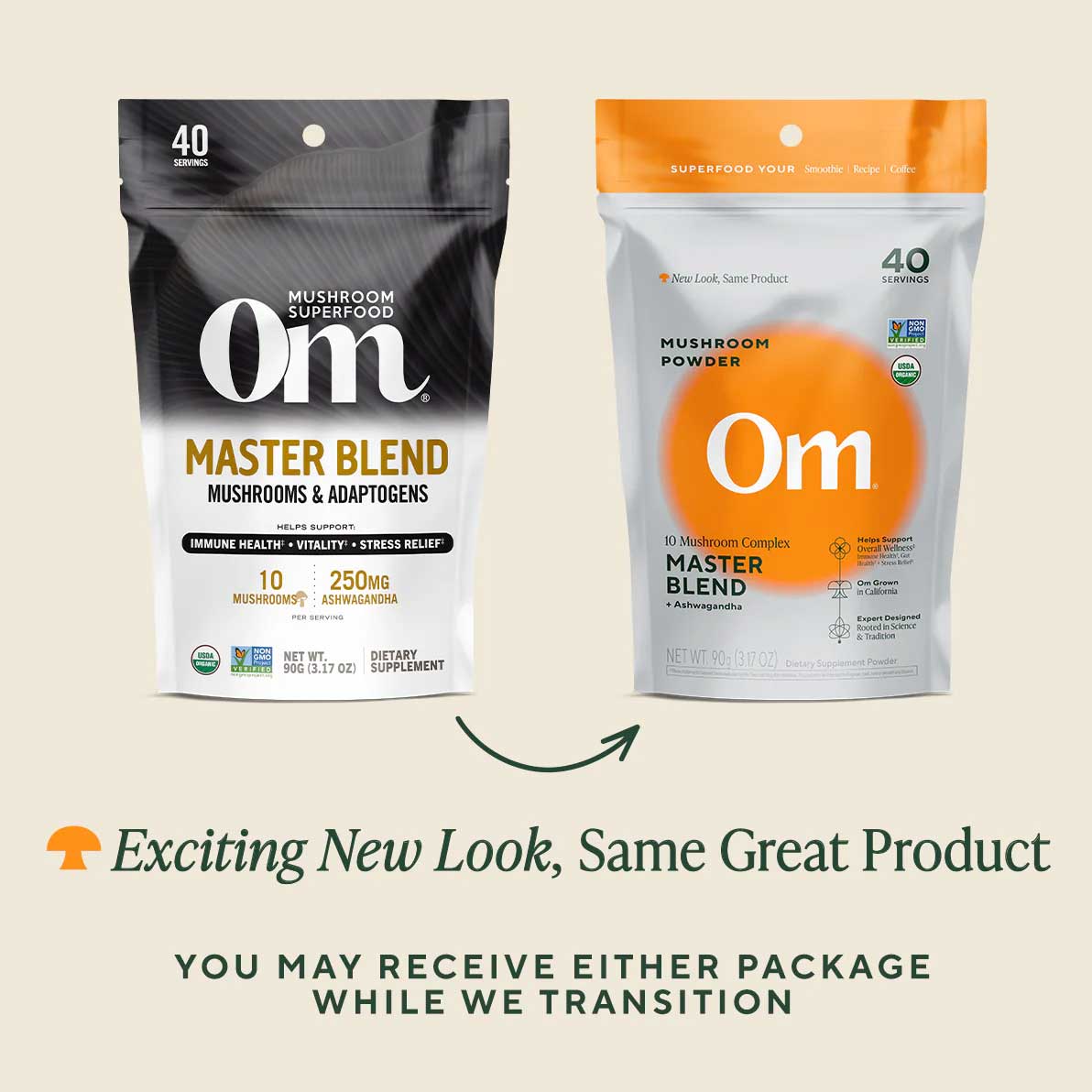 Om Mushroom Superfood Master Blend Powder New Look