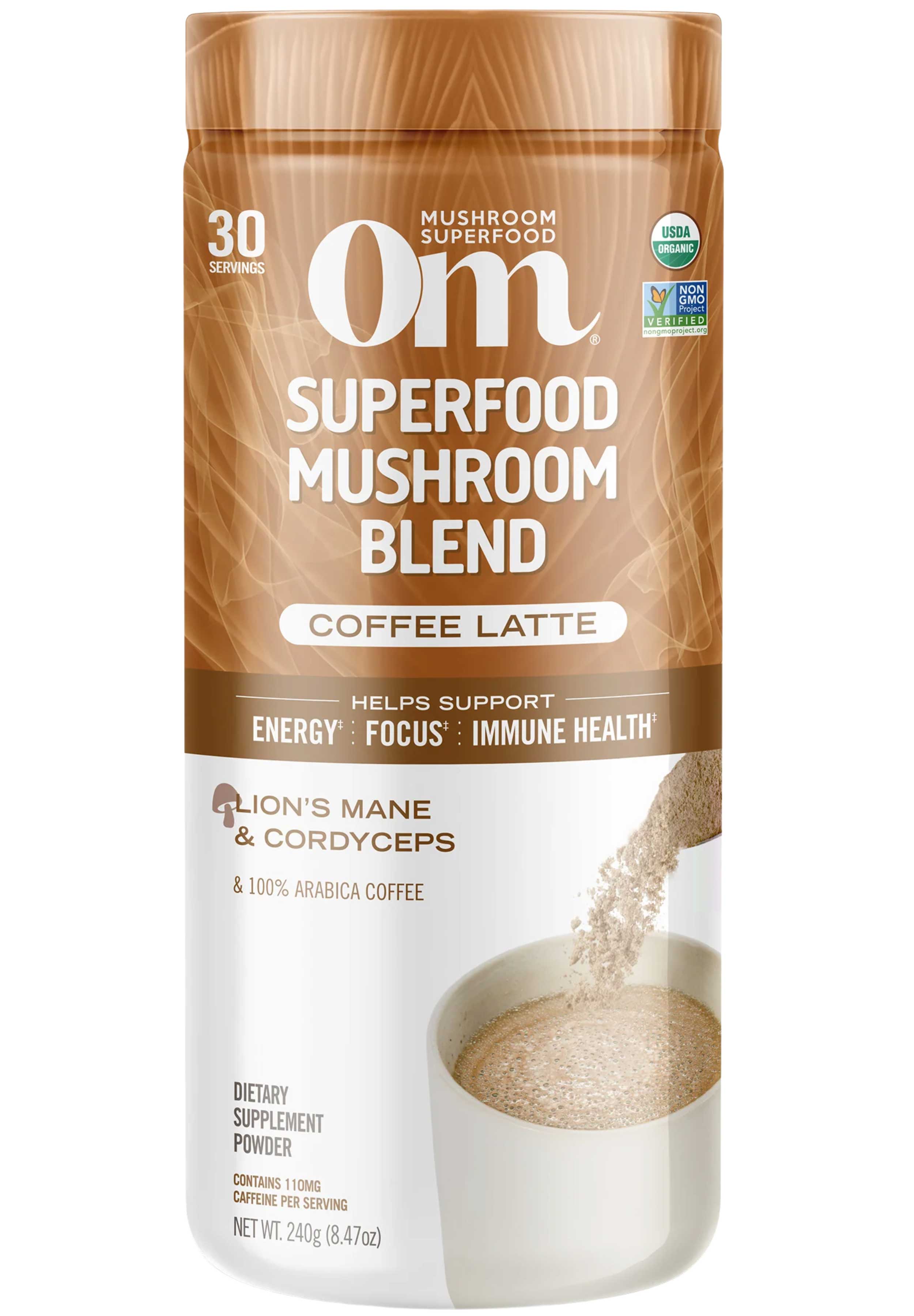 Om Mushroom Superfood Mushroom Coffee Latte Blend