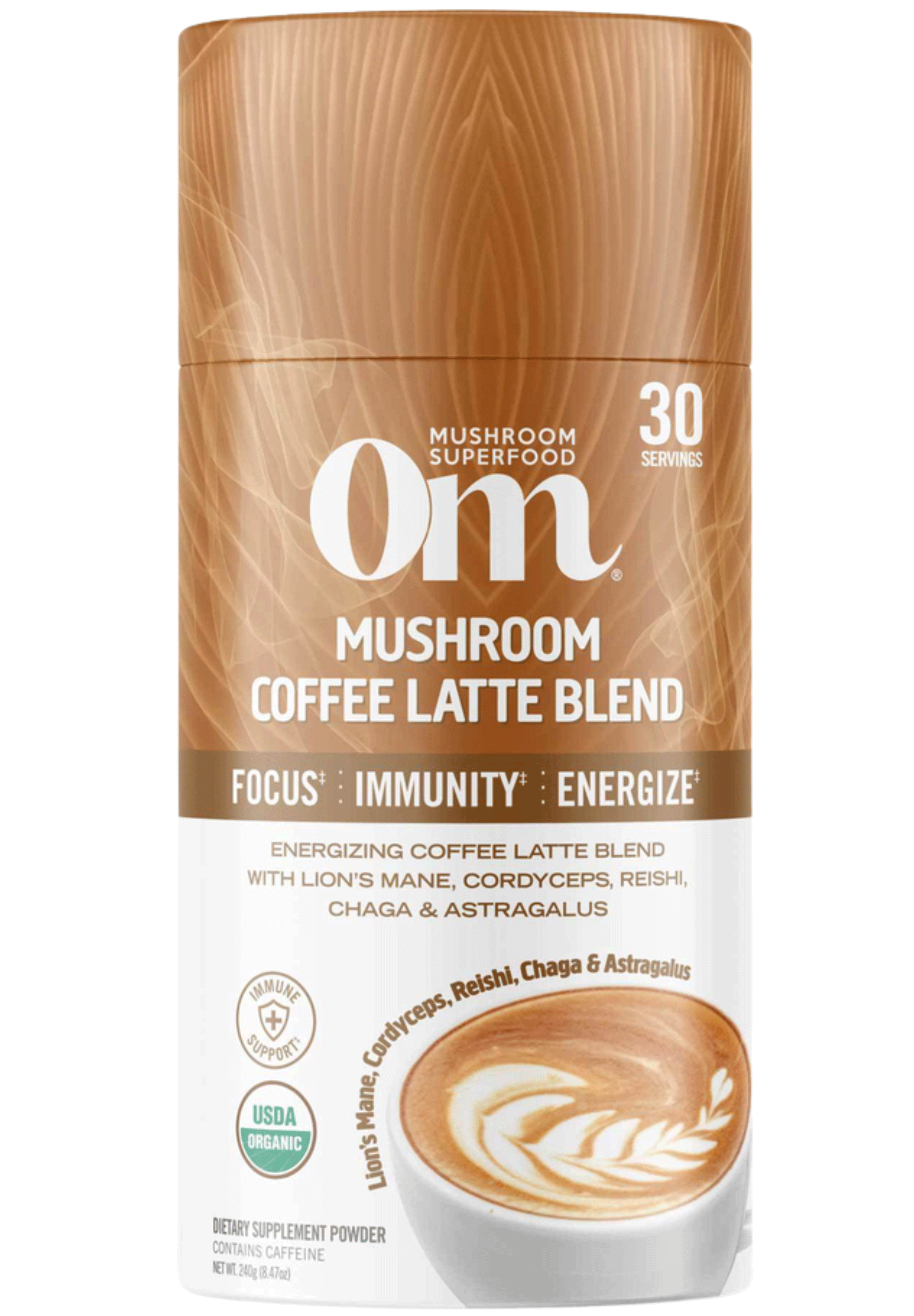 Om Mushroom Superfood Mushroom Coffee Latte Blend