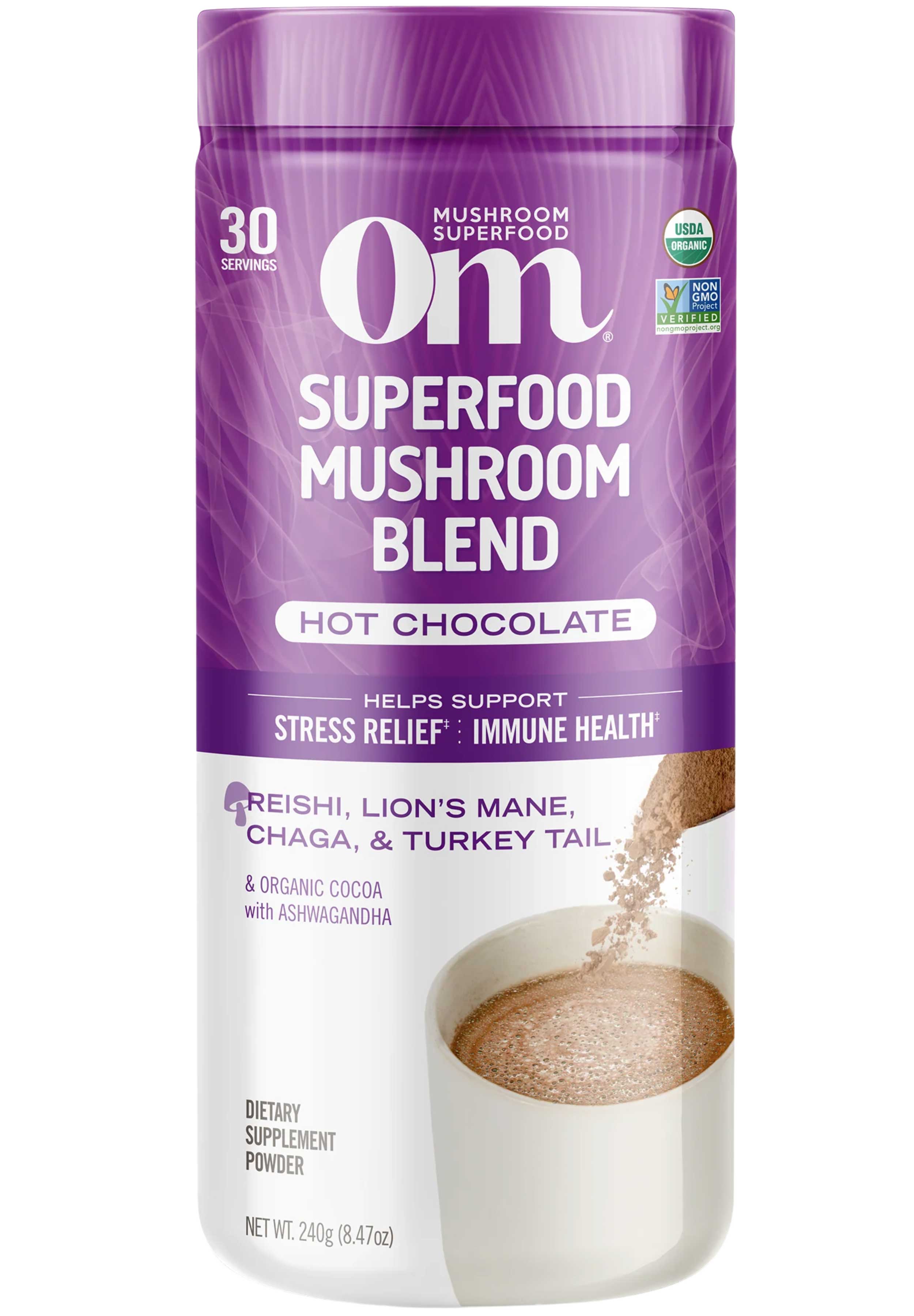 Om Mushroom Superfood Mushroom Hot Chocolate Blend