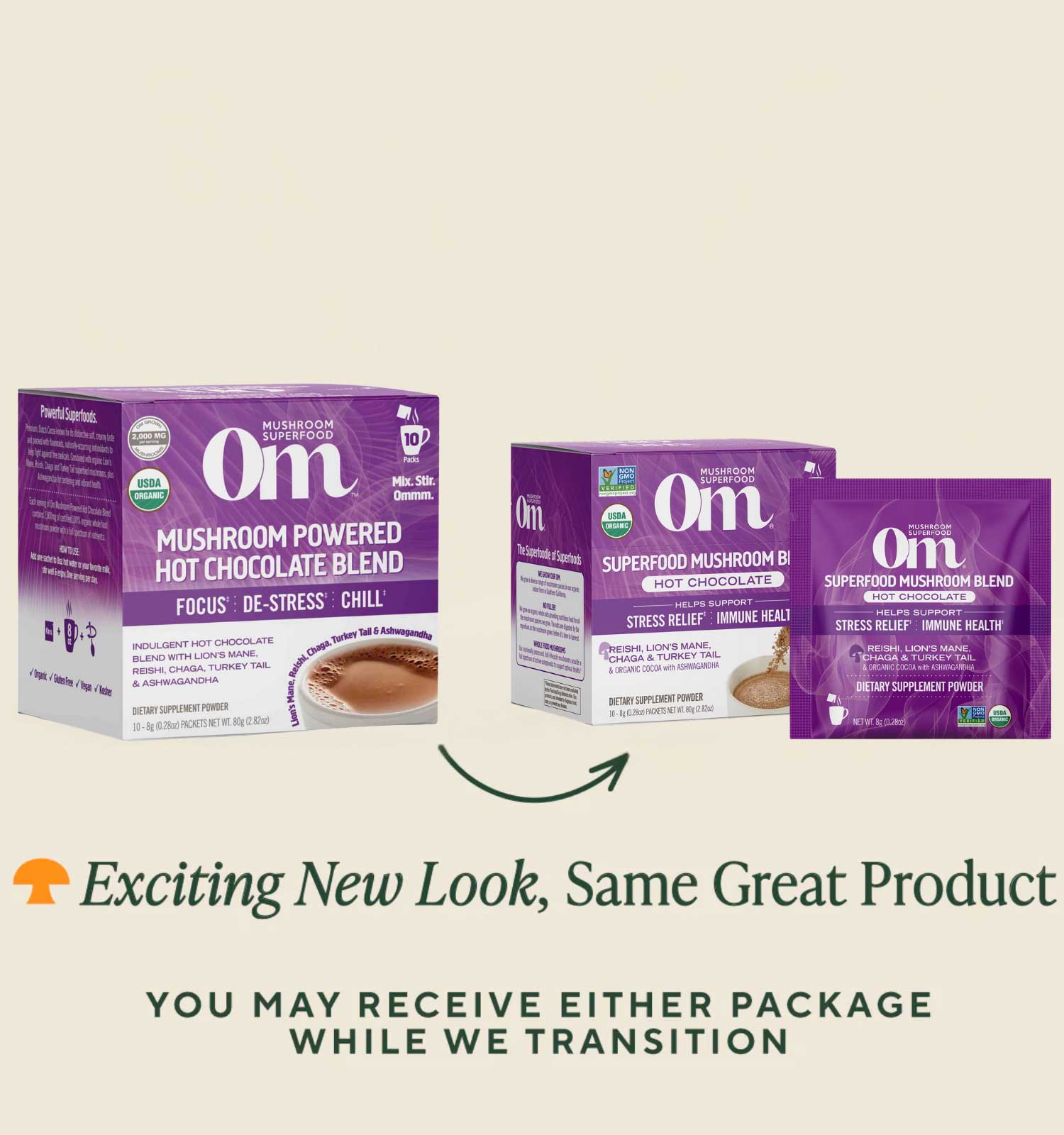 Om Mushroom Superfood Mushroom Hot Chocolate Blend New Look