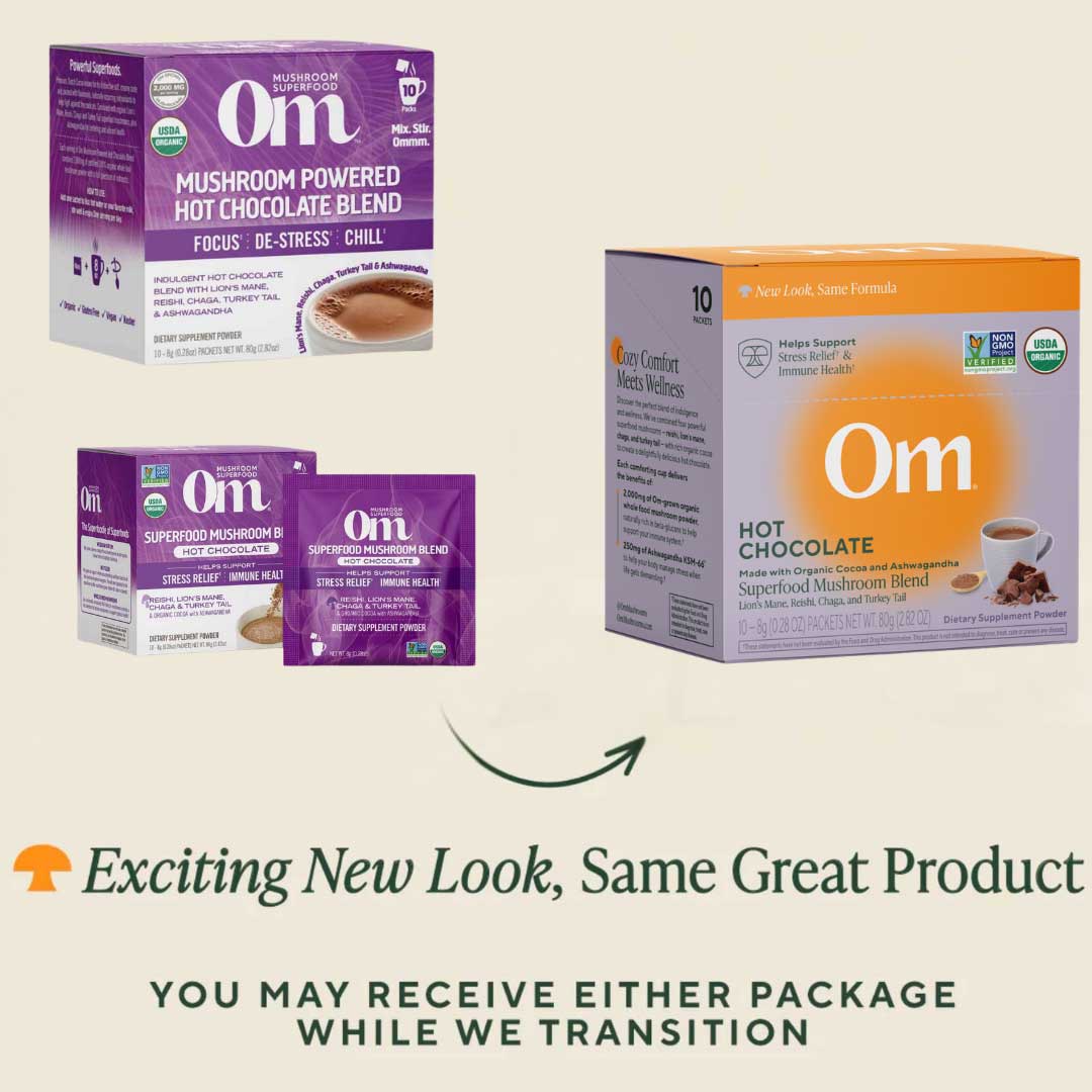 Om Mushroom Superfood Mushroom Hot Chocolate Blend New Look