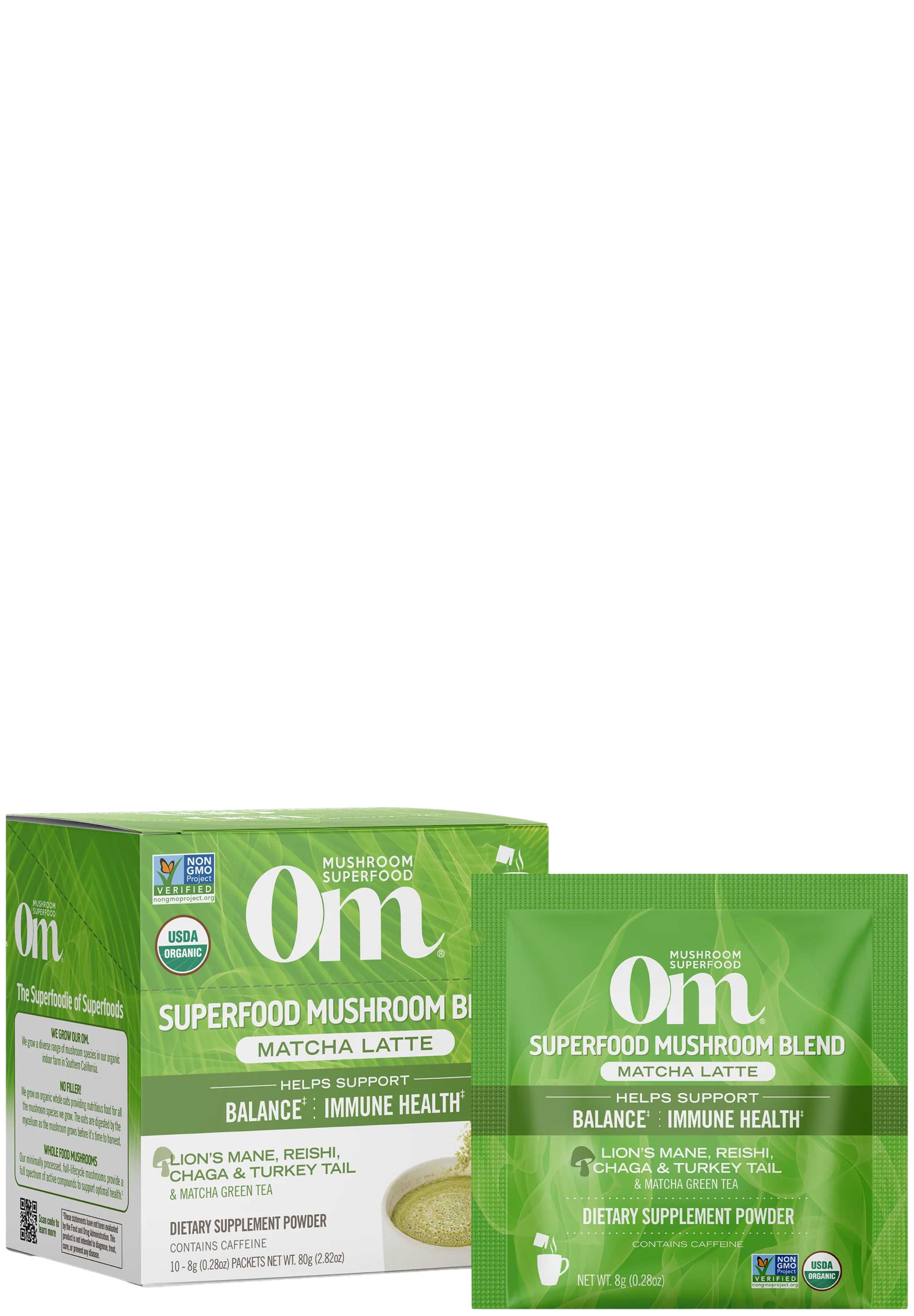 Om Mushroom Superfood Mushroom Matcha Latte Blend