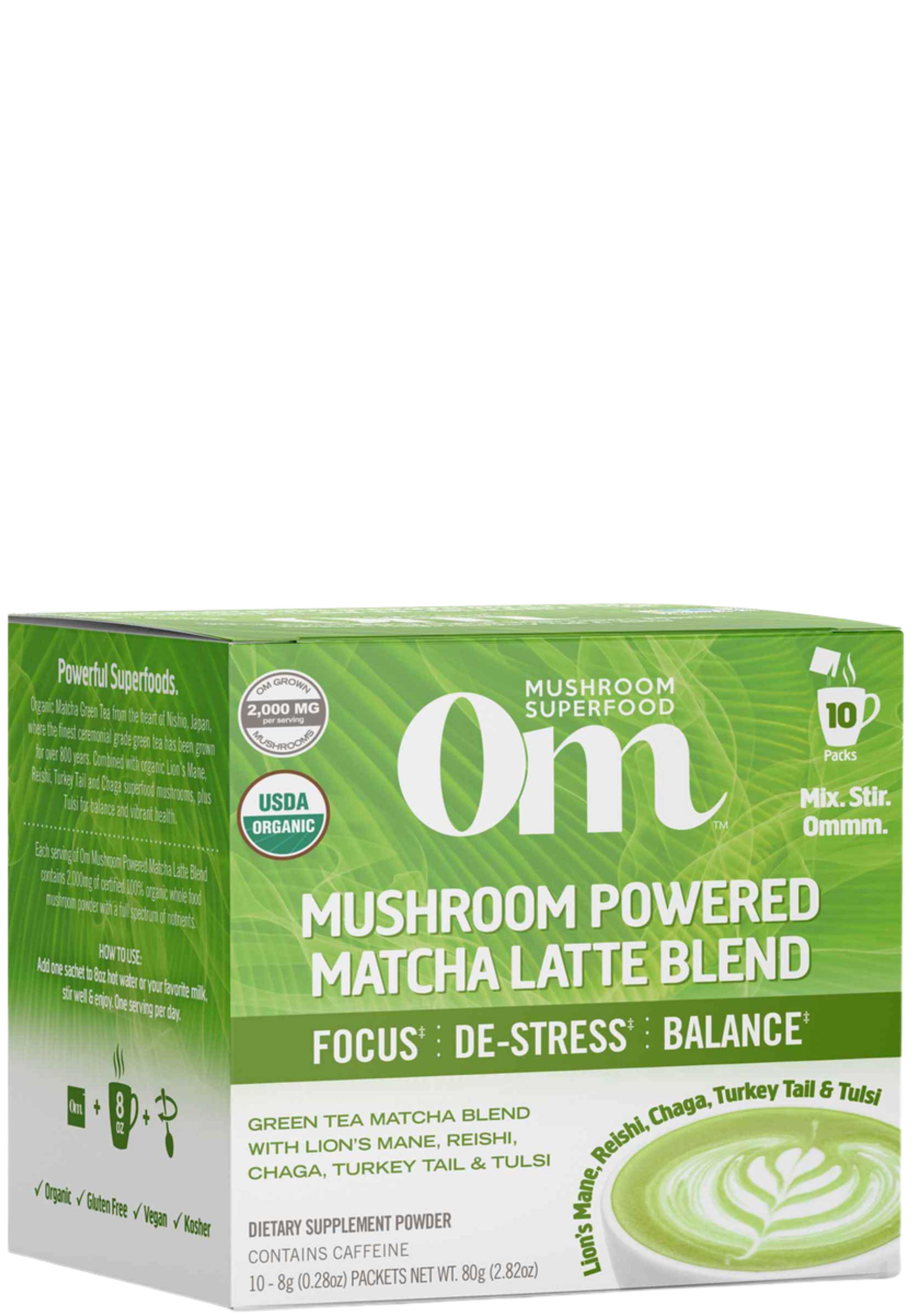 Om Mushroom Superfood Mushroom Matcha Latte Blend