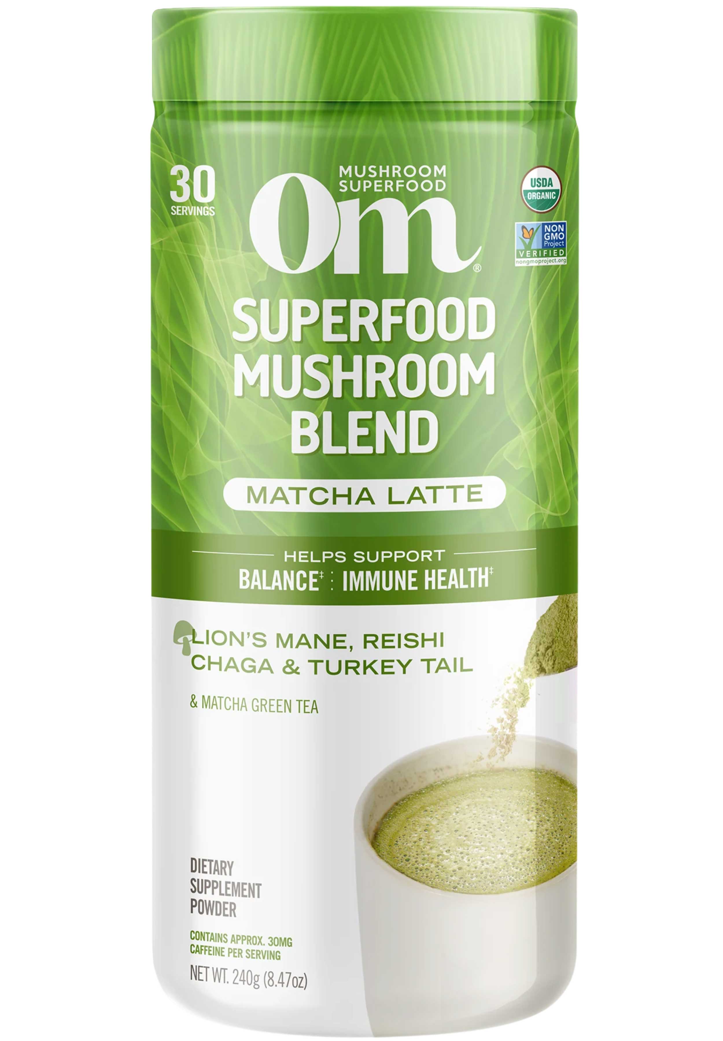 Om Mushroom Superfood Mushroom Matcha Latte Blend