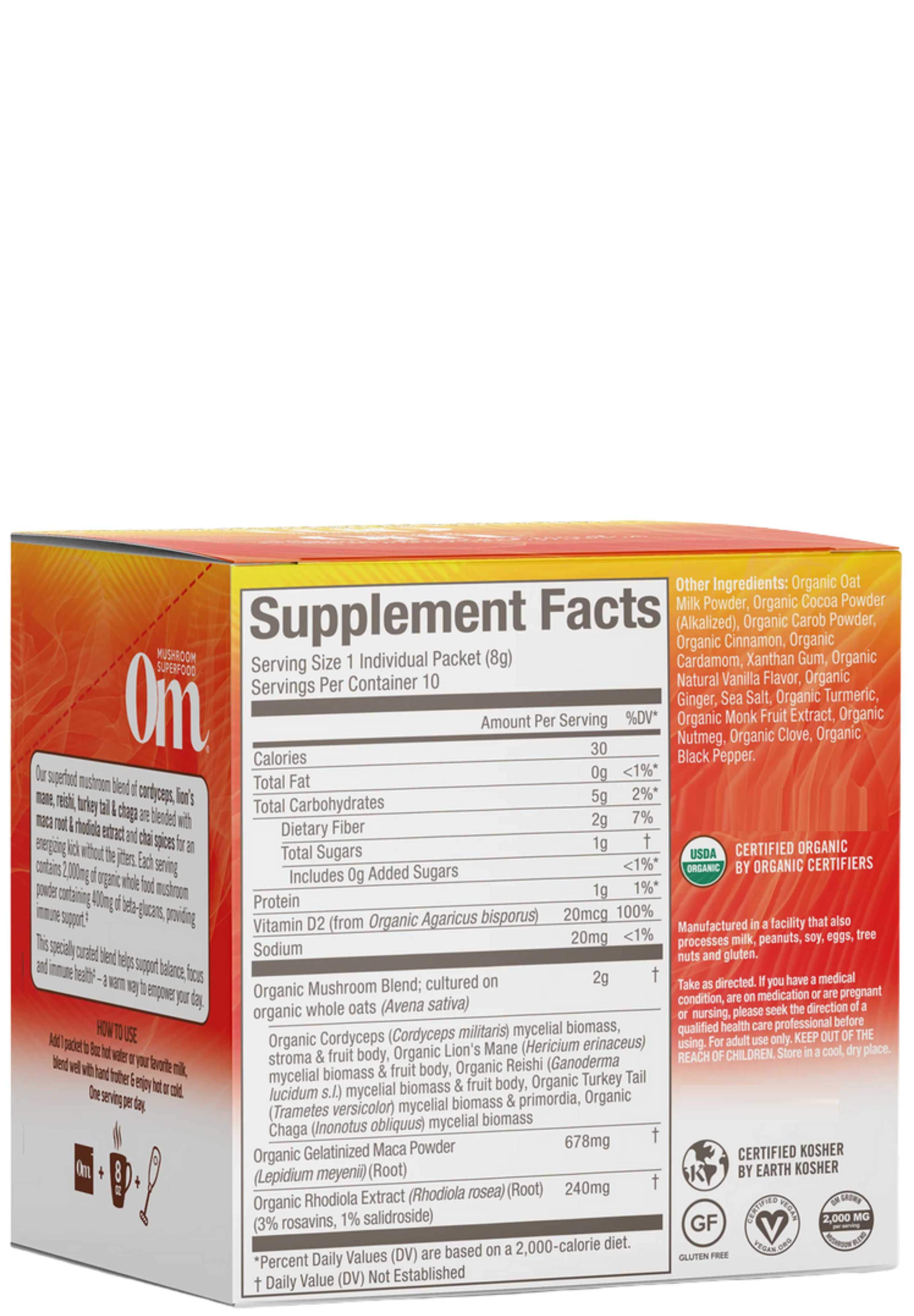 Om Mushroom Superfood Mushroom Morning Blend Ingredients