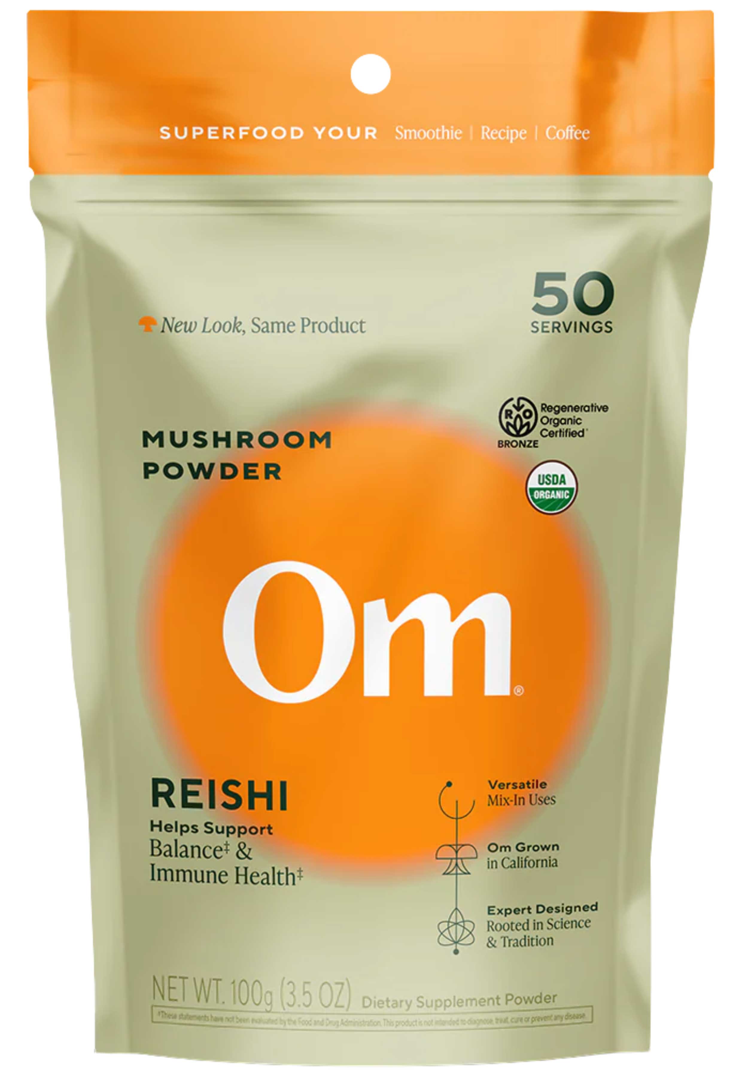Om Mushroom Superfood Reishi (Ganoderma lucidum)