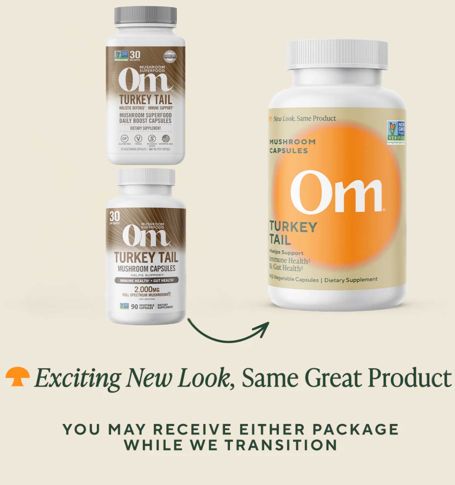 Om Mushroom Superfood Turkey Tail Capsules New Look