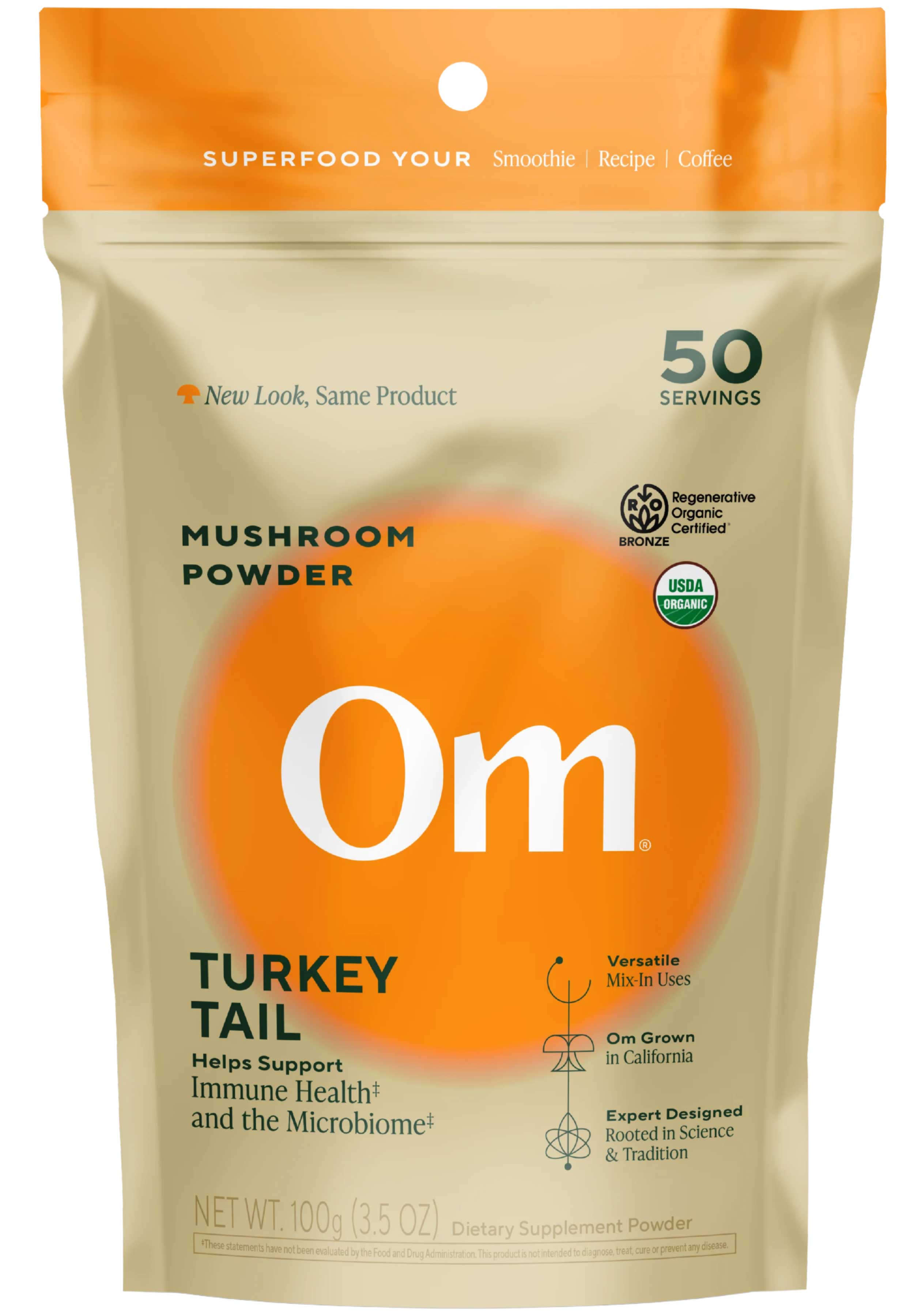 Om Mushroom Superfood Turkey Tail (Trametes Versicolor)