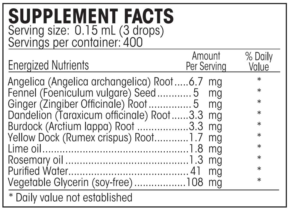 Perque DigestivAide Ingredients