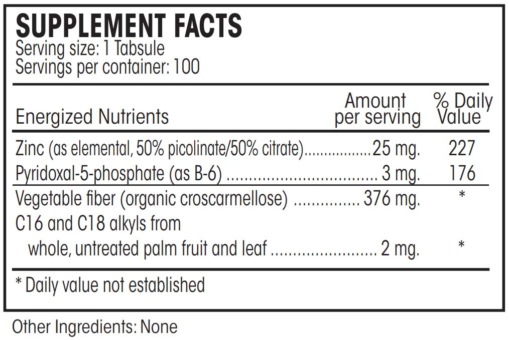 Perque Energized Double Zinc Guard Ingredients