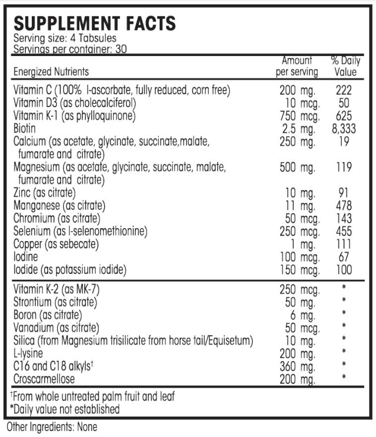 Perque Hair, Skin & Nails Guard Ingredients