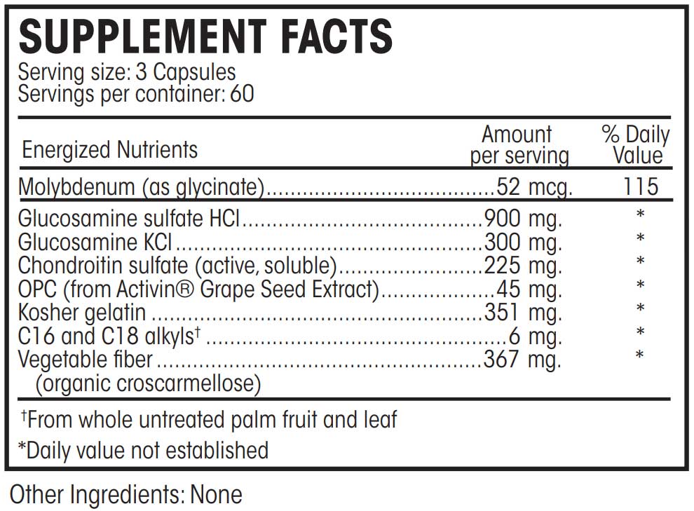 Perque Joint Guard Ingredients