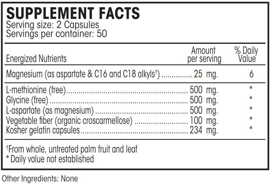 Perque Mood Guard Ingredients