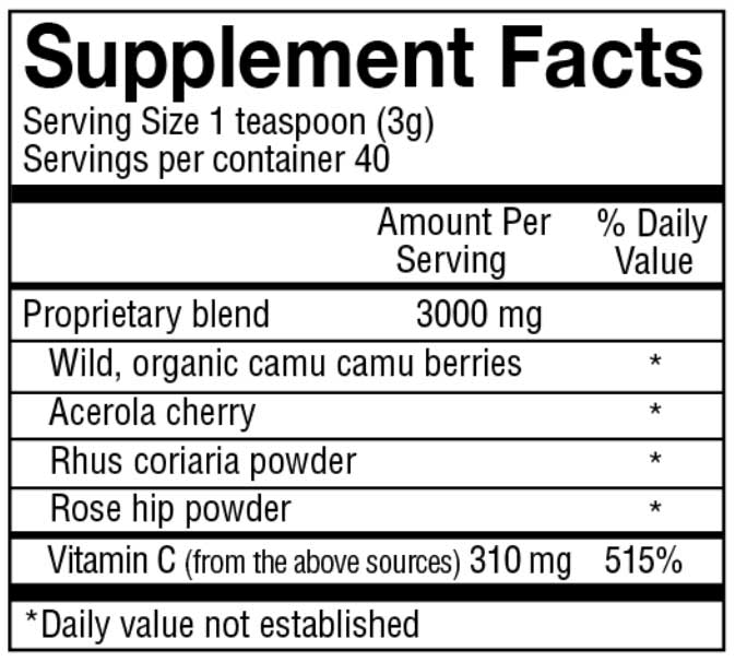 Physician's Strength Power-C Bulk Powder Ingredients